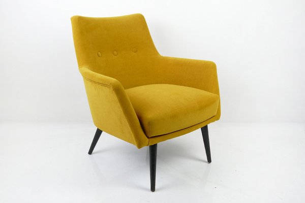 Mid-Century Yellow Lounge Chair, 1960s-HDN-1732860