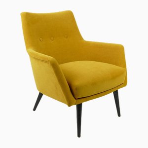 Mid-Century Yellow Lounge Chair, 1960s-HDN-1732860