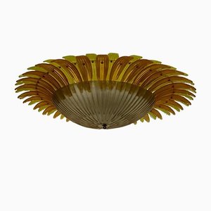 Mid-Century Yellow Murano Glass Ceiling Light, 1980-UH-1156081