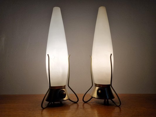 Mid-Century Zukov Rocket Table Lamps, 1960s, Set of 2-TZ-1162542