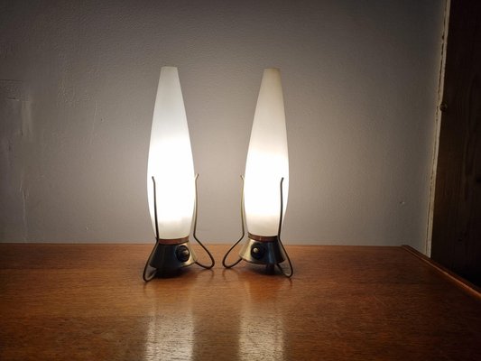 Mid-Century Zukov Rocket Table Lamps, 1960s, Set of 2-TZ-1162542