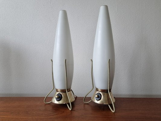 Mid-Century Zukov Rocket Table Lamps, 1960s, Set of 2-TZ-1162542