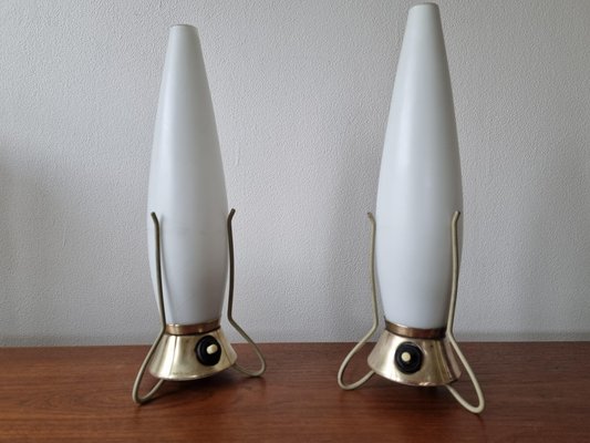 Mid-Century Zukov Rocket Table Lamps, 1960s, Set of 2-TZ-1162542