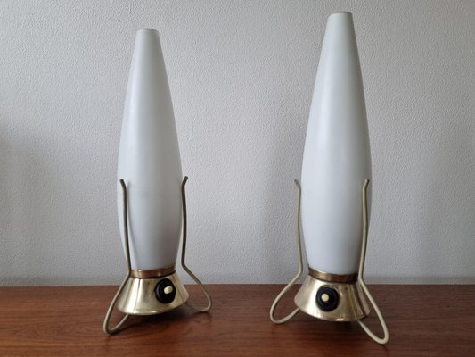 Mid-Century Zukov Rocket Table Lamps, 1960s, Set of 2-TZ-1162542