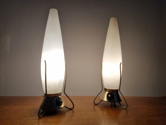 Mid-Century Zukov Rocket Table Lamps, 1960s, Set of 2-TZ-1162542