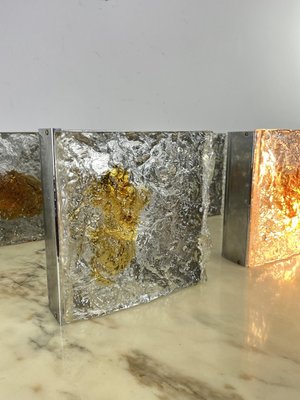 Mid-CenturyWall Lamps in Murano Glass and Metal from Venini, 1960s, Set of 6-YST-2036060