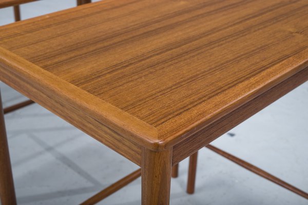 Mid-Cenury Teak Nesting Tables by Kai Winding for Poul Jeppesens, 1960s, Set of 3-ZZH-1404845