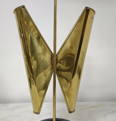 Mid-Hentury Umbrella Stand in Brass and Metal, Italy, 1950s-ZST-1725217