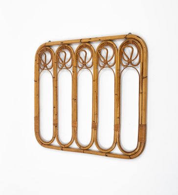 Midcentury Bamboo and Rattan Coat Rack Stand, Italy, 1960s-LYQ-1791334