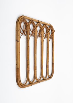 Midcentury Bamboo and Rattan Coat Rack Stand, Italy, 1960s-LYQ-1791334