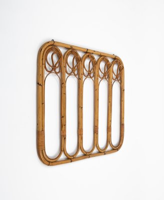 Midcentury Bamboo and Rattan Coat Rack Stand, Italy, 1960s-LYQ-1791334