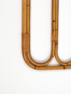 Midcentury Bamboo and Rattan Coat Rack Stand, Italy, 1960s-LYQ-1791334