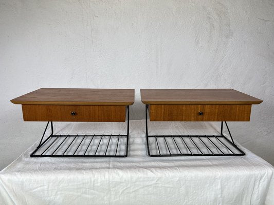 Midcentury Bedside Tables in Teak, 1960s-IJL-1702272