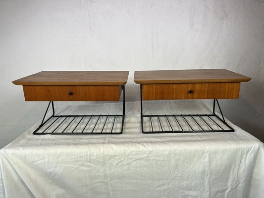 Midcentury Bedside Tables in Teak, 1960s-IJL-1702272