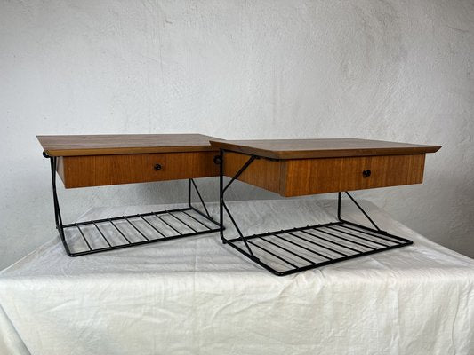 Midcentury Bedside Tables in Teak, 1960s-IJL-1702272