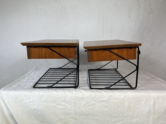 Midcentury Bedside Tables in Teak, 1960s-IJL-1702272