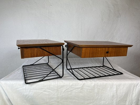 Midcentury Bedside Tables in Teak, 1960s-IJL-1702272