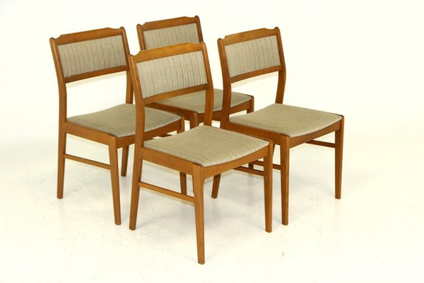 Midcentury Beech Dining Chairs, Sweden, 1960s, Set of 4-GEK-1328884