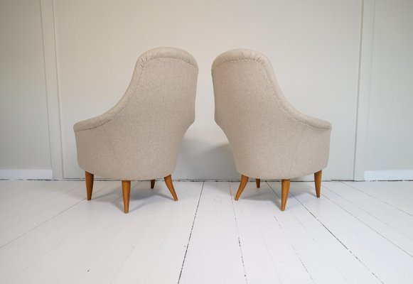 Midcentury Big Adam Lounge Chairs y Kerstin Horlin Holmquist from NK, Sweden, 1950s, Set of 2-UYK-1441735