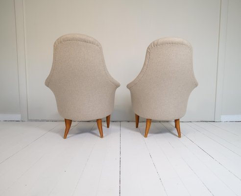 Midcentury Big Adam Lounge Chairs y Kerstin Horlin Holmquist from NK, Sweden, 1950s, Set of 2-UYK-1441735