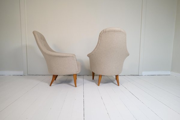 Midcentury Big Adam Lounge Chairs y Kerstin Horlin Holmquist from NK, Sweden, 1950s, Set of 2-UYK-1441735