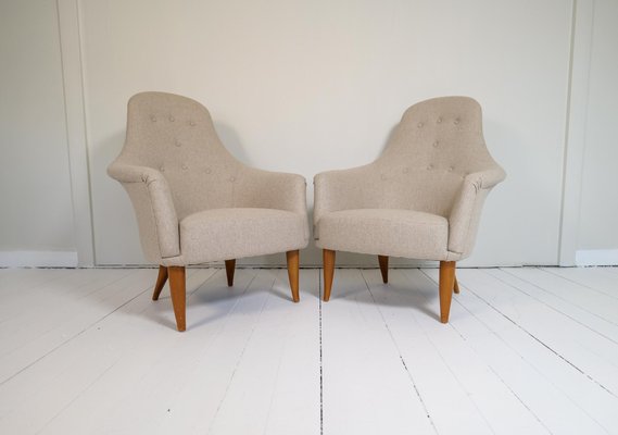 Midcentury Big Adam Lounge Chairs y Kerstin Horlin Holmquist from NK, Sweden, 1950s, Set of 2-UYK-1441735