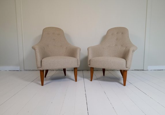 Midcentury Big Adam Lounge Chairs y Kerstin Horlin Holmquist from NK, Sweden, 1950s, Set of 2-UYK-1441735