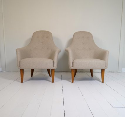 Midcentury Big Adam Lounge Chairs y Kerstin Horlin Holmquist from NK, Sweden, 1950s, Set of 2-UYK-1441735