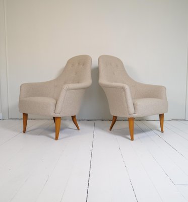 Midcentury Big Adam Lounge Chairs y Kerstin Horlin Holmquist from NK, Sweden, 1950s, Set of 2-UYK-1441735