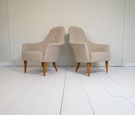 Midcentury Big Adam Lounge Chairs y Kerstin Horlin Holmquist from NK, Sweden, 1950s, Set of 2-UYK-1441735