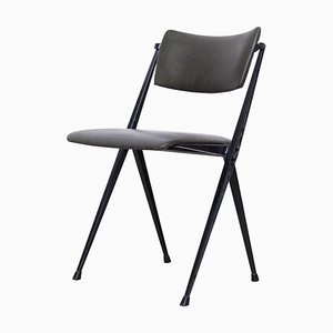 Midcentury Black & Grey Pyramid Chair by Wim Rietveld for Ahrend De Cirkel, Netherlands, 1960s-WM-1232988