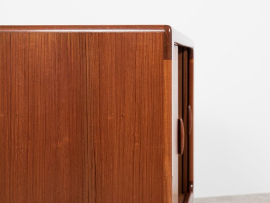 Midcentury Danish Cabinet with Tambour Doors in Teak from Dyrlund, 1960s-MF-2024077