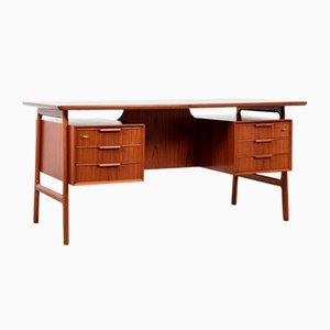 Midcentury Danish Desk in Teak by Omann Jun, 1960s-MF-2041501