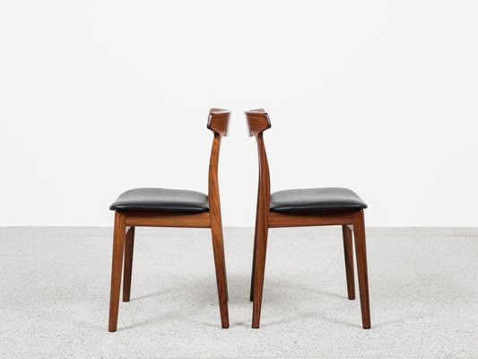 Midcentury Danish Dining Chairs in Rosewood by Henning Kjaernulf for Bruno Hansen, 1960s, Set of 6-MF-2041503