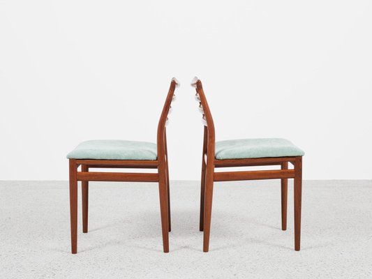 Midcentury Danish Dining Chairs in Teak attributed to Erling Torvits, 1960s, Set of 6-MF-2034066