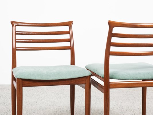 Midcentury Danish Dining Chairs in Teak attributed to Erling Torvits, 1960s, Set of 6-MF-2034066