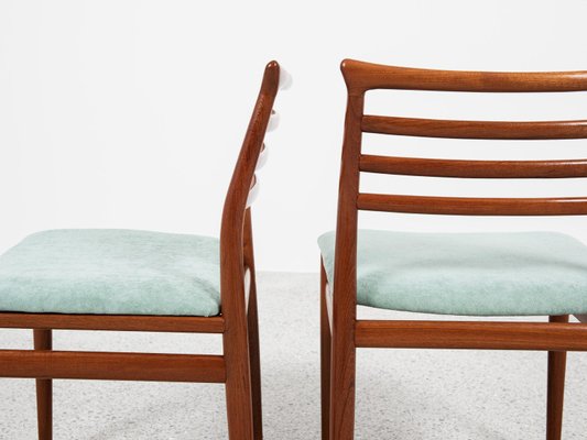 Midcentury Danish Dining Chairs in Teak attributed to Erling Torvits, 1960s, Set of 6-MF-2034066