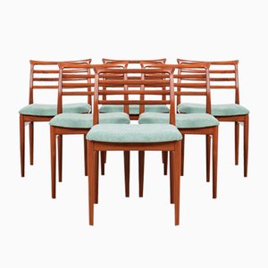 Midcentury Danish Dining Chairs in Teak attributed to Erling Torvits, 1960s, Set of 6-MF-2034066