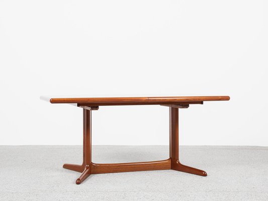 Midcentury Danish Extendable Oval Dining Table in Teak from Skovby, 1960s-MF-2024081