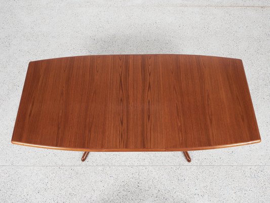 Midcentury Danish Extendable Oval Dining Table in Teak from Skovby, 1960s-MF-2024081