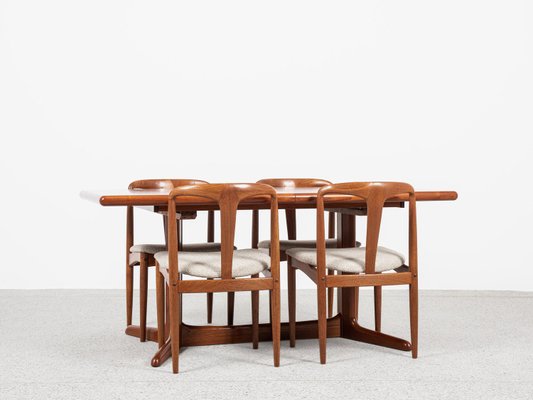 Midcentury Danish Extendable Oval Dining Table in Teak from Skovby, 1960s-MF-2024081