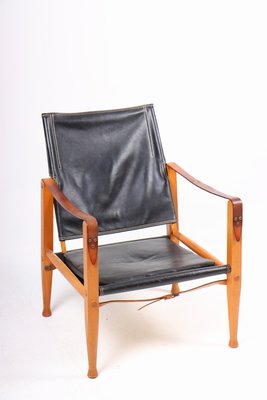 Midcentury Danish Lounge Chair in Patianted Leather by Kaare Klint for Rud. Rasmussen-FK-1254513