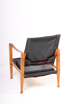 Midcentury Danish Lounge Chair in Patianted Leather by Kaare Klint for Rud. Rasmussen-FK-1254513