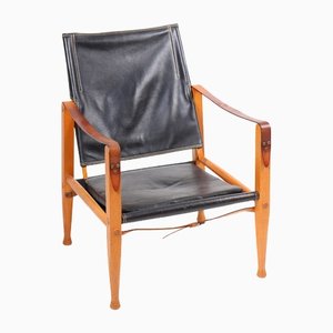 Midcentury Danish Lounge Chair in Patianted Leather by Kaare Klint for Rud. Rasmussen-FK-1254513