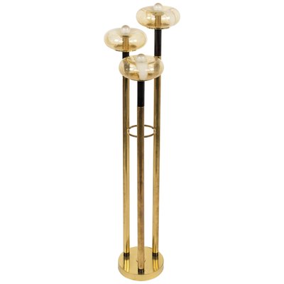 Midcentury Floor Lamp in Brass and Murano Glass, 1970s-LYQ-2035236