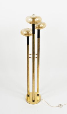 Midcentury Floor Lamp in Brass and Murano Glass, 1970s-LYQ-2035236