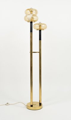 Midcentury Floor Lamp in Brass and Murano Glass, 1970s-LYQ-2035236