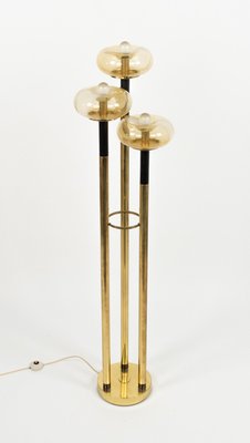 Midcentury Floor Lamp in Brass and Murano Glass, 1970s-LYQ-2035236