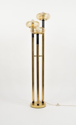 Midcentury Floor Lamp in Brass and Murano Glass, 1970s-LYQ-2035236