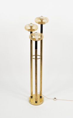 Midcentury Floor Lamp in Brass and Murano Glass, 1970s-LYQ-2035236